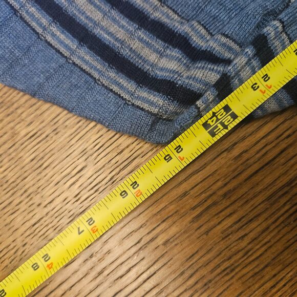 Baggy Wool V-Neck Sweater Vintage Striped Grunge or Preppy Men's XL - Picture 7 of 7